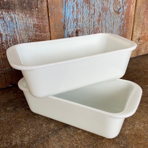 Pyrex Other - Vintage Pyrex Milk Glass Loaf Pans
